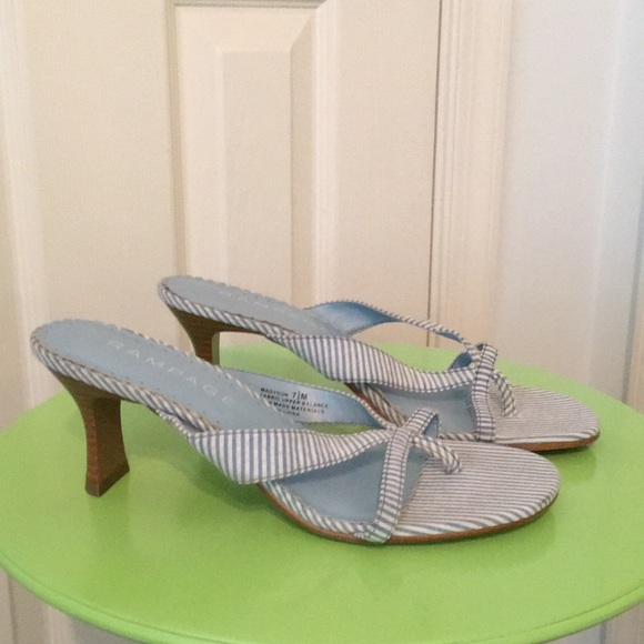 Rampage Shoes - Rampage nautical two tone stripe Madyson sandal.